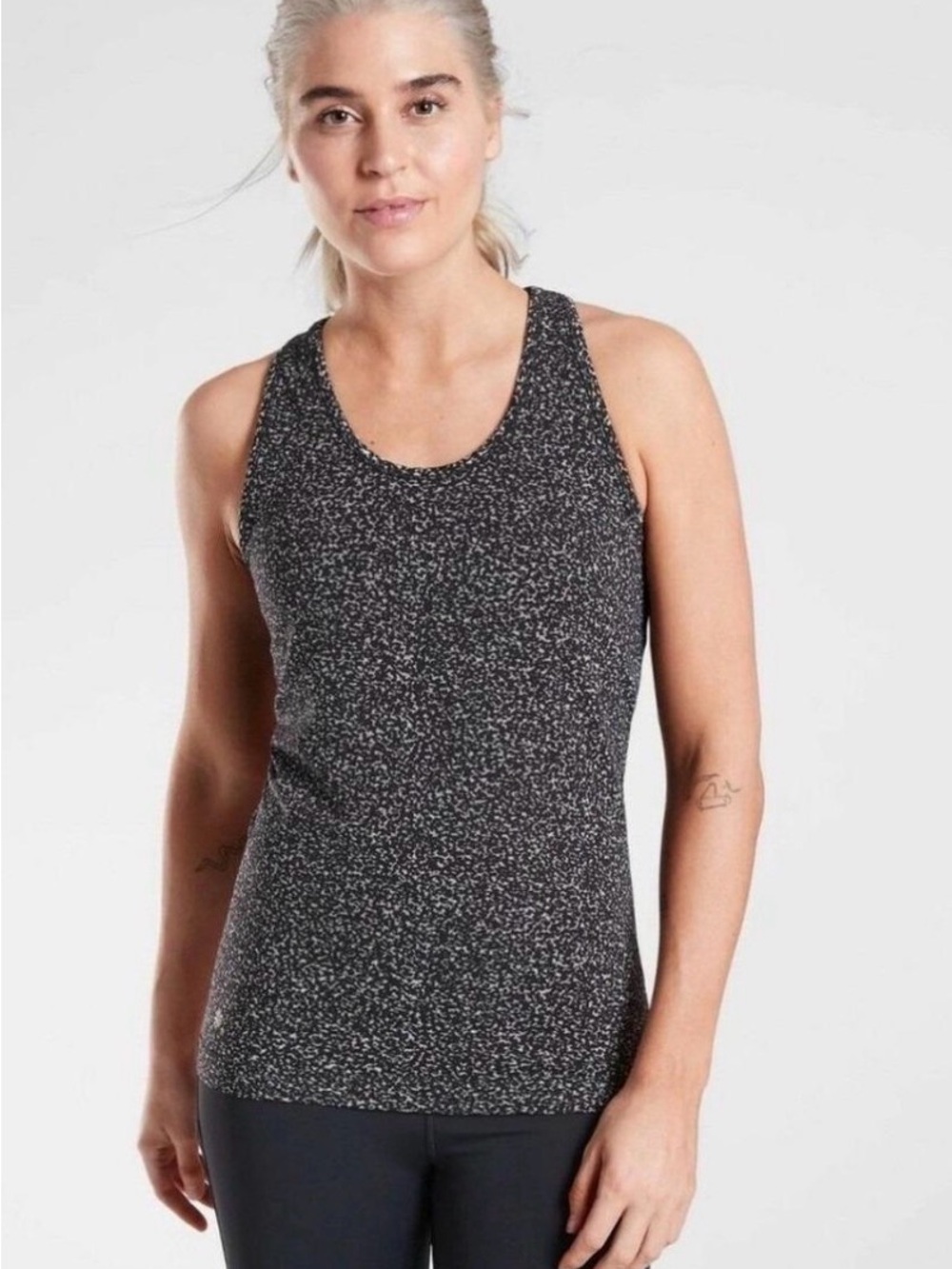 EUC Athleta Black Speedlight Glow Racerback Tank